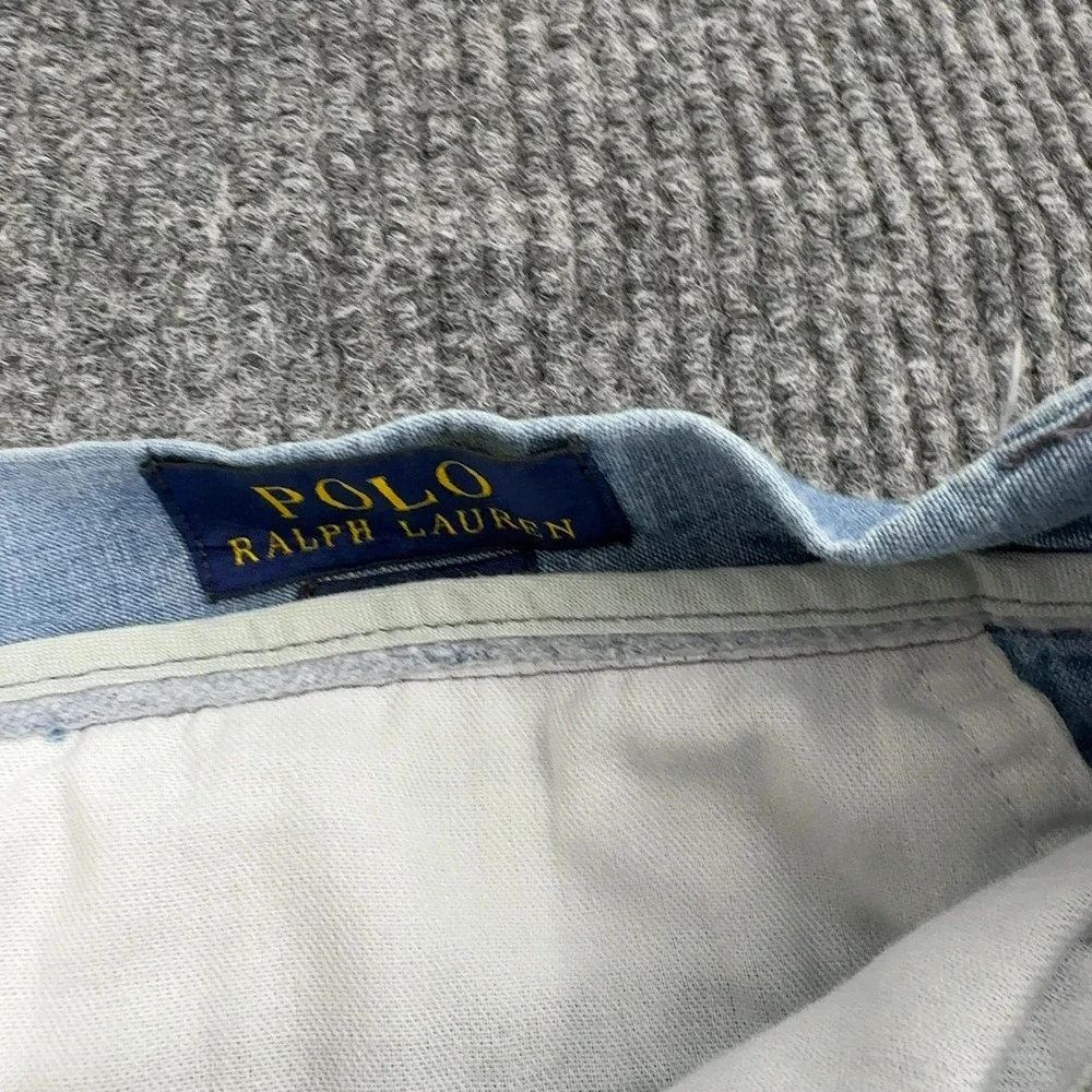 Polo Ralph Lauren Shorts Mens 35 Blue Cotton Chambray‎ Denim Casual Preppy